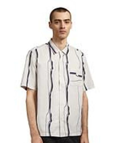 Edwin Mercury Stripes Shirt SS - Grau