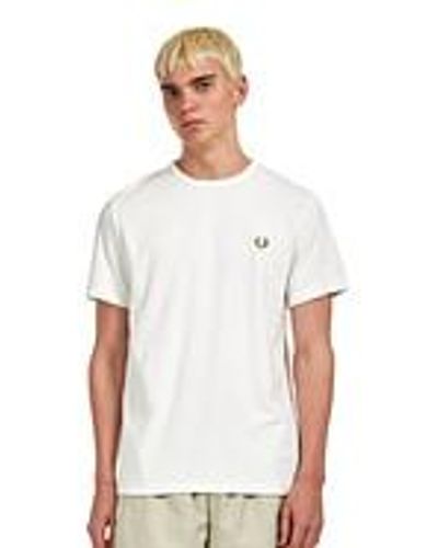 Fred Perry Towelling T-Shirt - Weiß