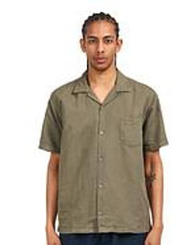 COLORFUL STANDARD Linen Short Sleeved Shirt - Grün