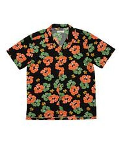 Nudie Jeans Arvid Flower Hawaii Shirt - Grün