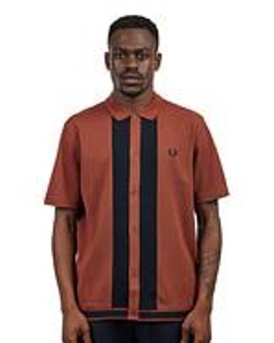 Fred Perry Panel Polo Shirt - Rot