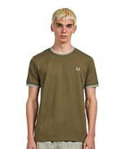 Fred Perry Twin Tipped T-Shirt - Grün