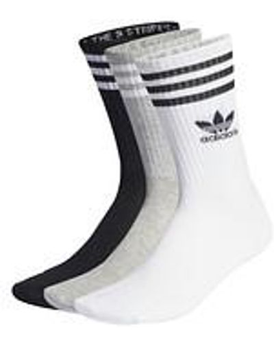 adidas 3 Stripes Crew Sock (Pack of 3) - Schwarz