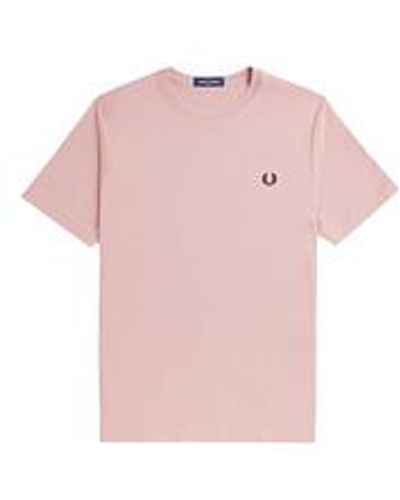 Fred Perry Crew Neck T-Shirt - Pink