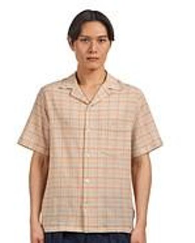 Portuguese Flannel Plaid Crepe Shirt - Natur