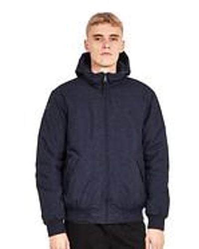 Fred Perry Hooded Quilted Brentham Jacket - Blau