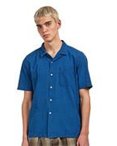 Universal Works Road Shirt - Blau