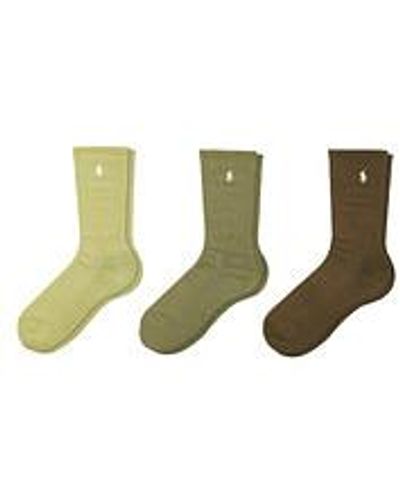 Polo Ralph Lauren Cotton-Blend Crew Sock 3-Pack - Grün