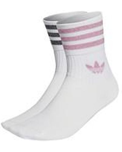 adidas Mid Cut Glitter Crew Sock (Pack of 2) - Mehrfarbig
