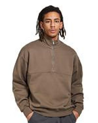 COLORFUL STANDARD Organic Quarter Zip - Braun