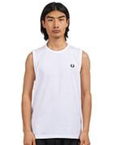 Fred Perry Crew Neck Vest - Weiß