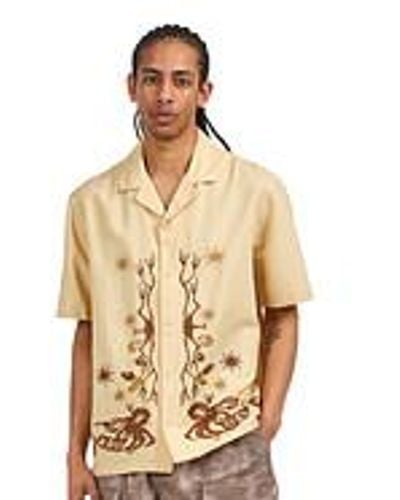 Magic Castles SS Wave Embroidered Shirt - Natur
