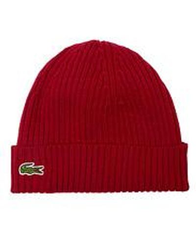 Lacoste Knitted Cap - Rot