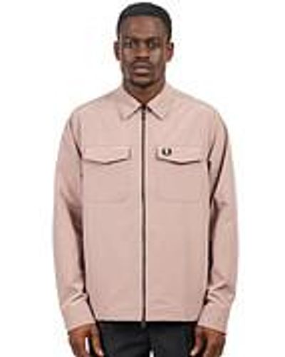 Fred Perry Zip Overshirt - Pink