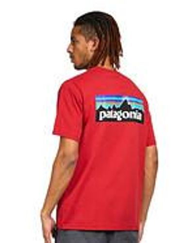Patagonia P-6 Logo Responsibili-Tee - Rot