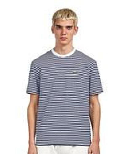 Lacoste Yarn Dyed Stripe T-Shirt - Blau