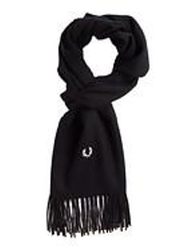 Fred Perry Lambswool Scarf (Made in England) - Schwarz