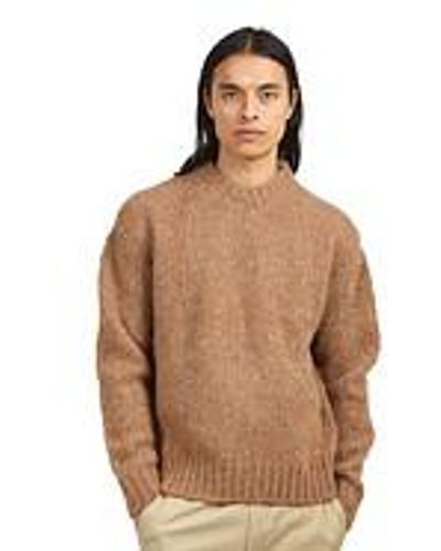 Norse Projects Rasmus Relaxed Flame Alpaca Sweater - Braun