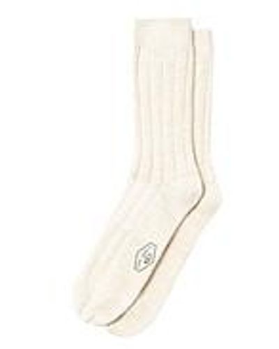 Nudie Jeans Men Broad Rib Socks - Weiß