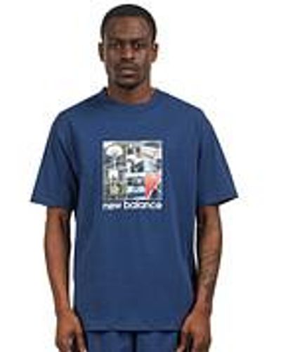 New Balance Hoops Graphic T-Shirt - Blau