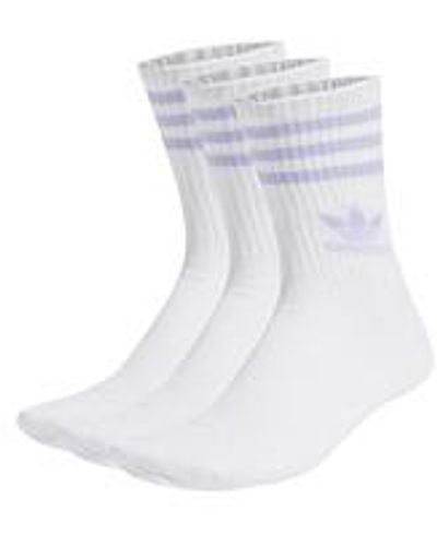 adidas 3 Stripes Crew Sock (Pack of 3) - Weiß