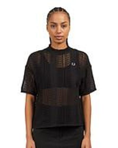 Fred Perry Lace Top - Schwarz