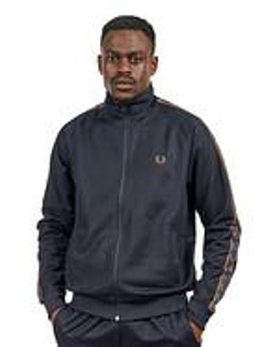 Fred Perry Contrast Tape Track Jacket - Blau
