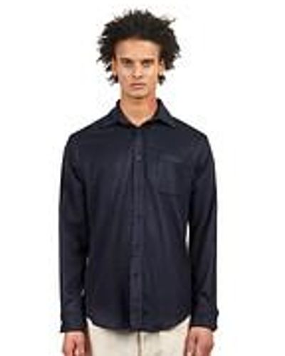 Portuguese Flannel Cashmere Shirt - Blau