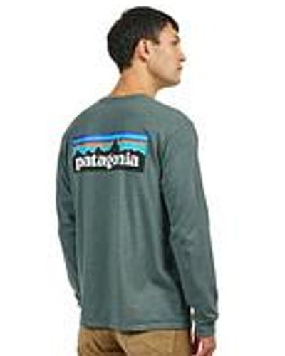 Patagonia Long-Sleeved P-6 Logo Responsibili-Tee - Grün