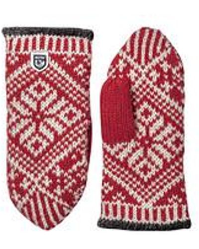 Hestra Nordic Wool Mitt Glove - Rot