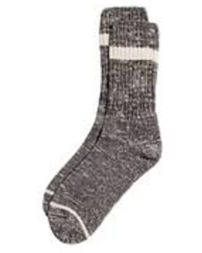 Nudie Jeans Men Slub Stripe Socks - Grau
