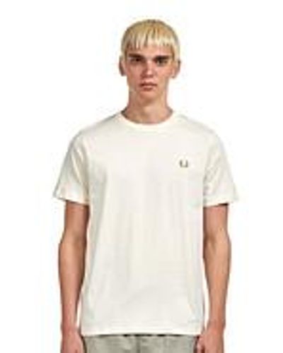 Fred Perry Crew Neck T-Shirt - Weiß