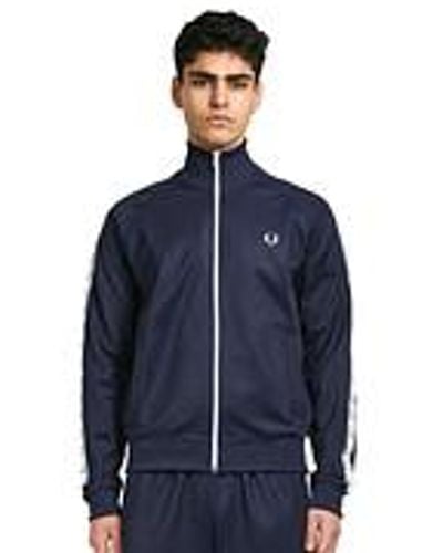 Fred Perry Taped Track Jacket - Blau