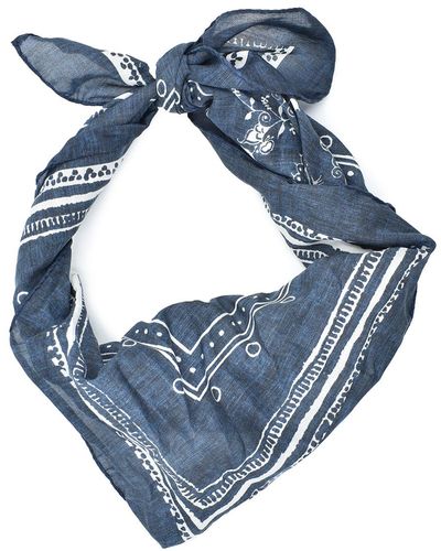 Classic blue and brown scarf - Rosi