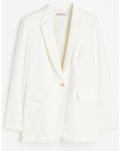 H&M Blazer à fermeture droite - Blanc