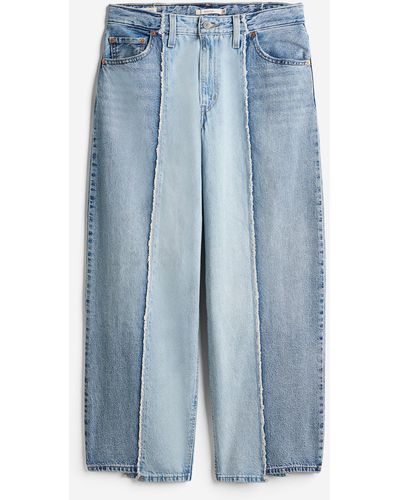 H&M Baggy Dad Recrafted Jeans - Blauw