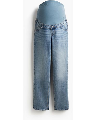 H&M Mama Straight High Jeans - Blauw