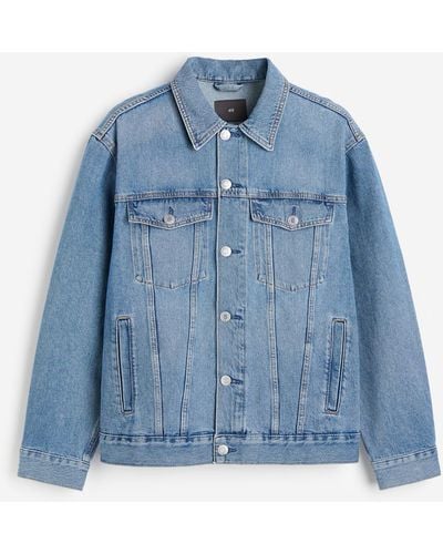 H&M Jeansjacke Relaxed Fit - Blau