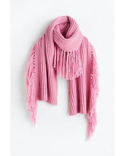 H&M Schal mit Fransen - Pink