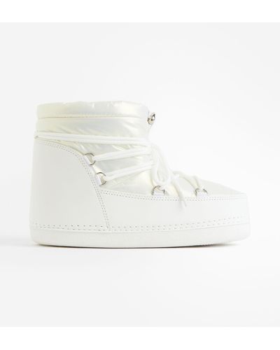 H&M Zuri Metallic Ankle Boots - Weiß