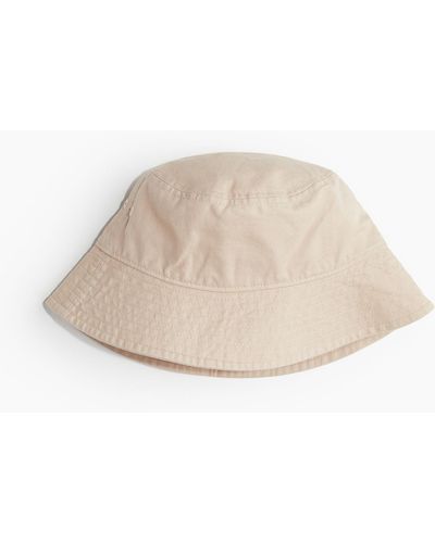 H&M Bucket Hat aus Baumwolle - Natur