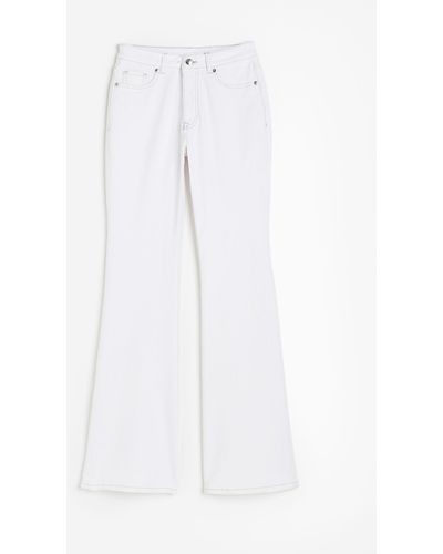 H&M Flared High Jeans - Blanc