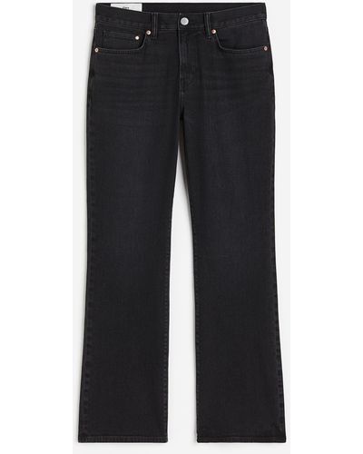 H&M Flared Slim Jeans - Zwart