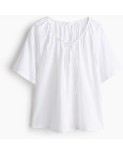 H&M Bluse mit Raglanärmeln - Weiß