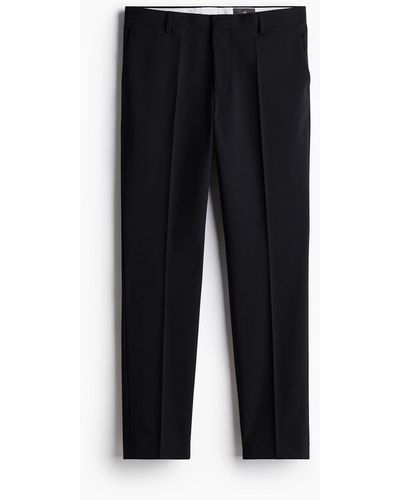 H&M Anzughose aus Wollmix in Slim Fit - Schwarz