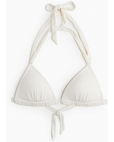 H&M Push-up triangle bikini top - Blanc