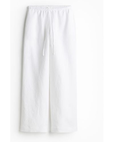 H&M Hose aus Leinenmischung - Weiß