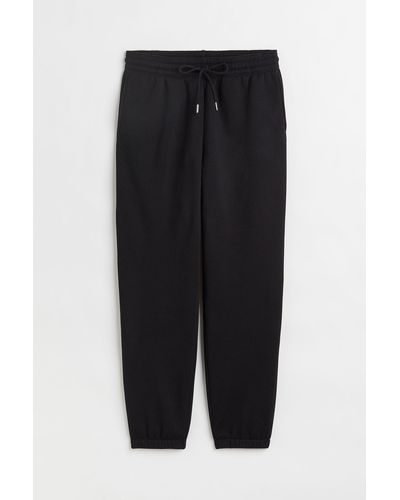 H&M Sweatpants aus Baumwollmix - Schwarz