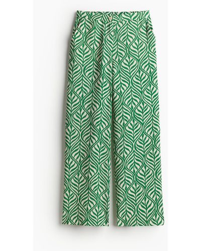 H&M Pantalon large - Vert