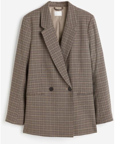 H&M Zweireihiger Blazer - Braun